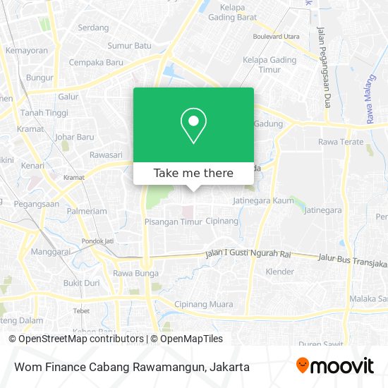 Wom Finance Cabang Rawamangun map