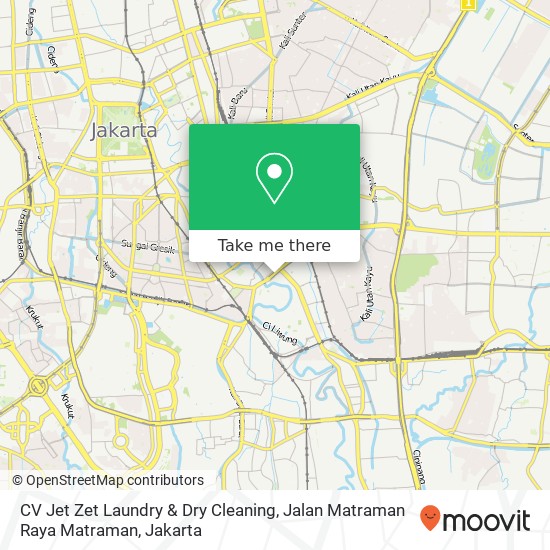 CV Jet Zet Laundry & Dry Cleaning, Jalan Matraman Raya Matraman map