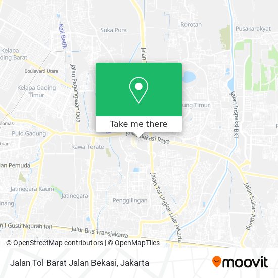 Jalan Tol Barat Jalan Bekasi map