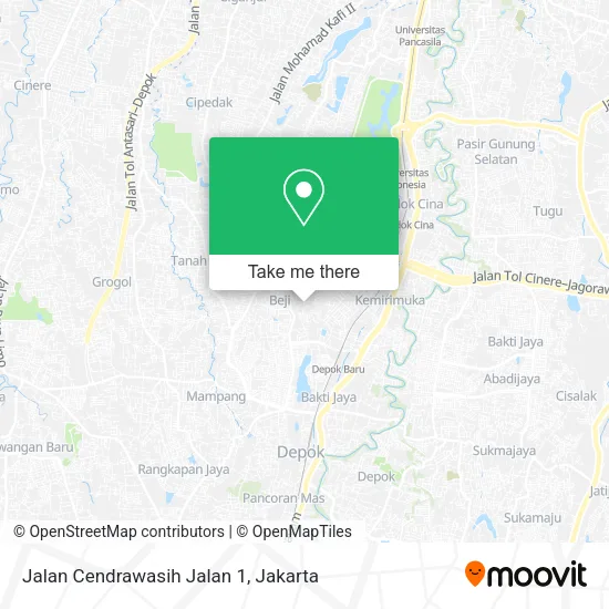 Jalan Cendrawasih Jalan 1 map