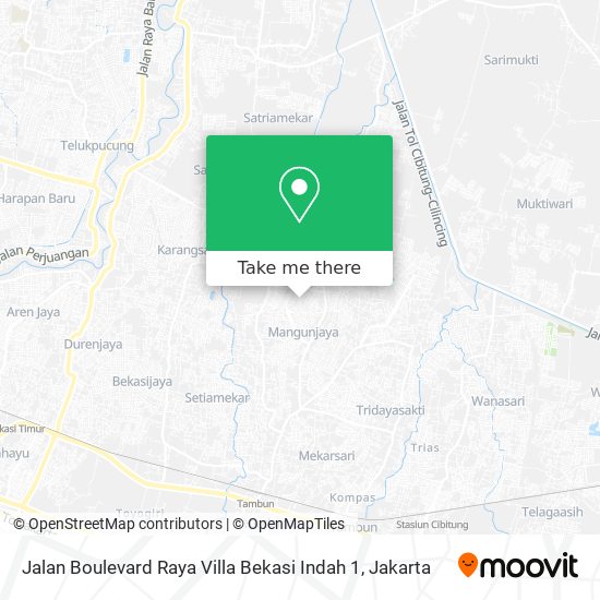 Jalan Boulevard Raya Villa Bekasi Indah 1 map