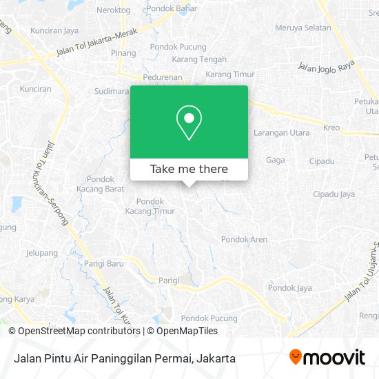Jalan Pintu Air Paninggilan Permai map
