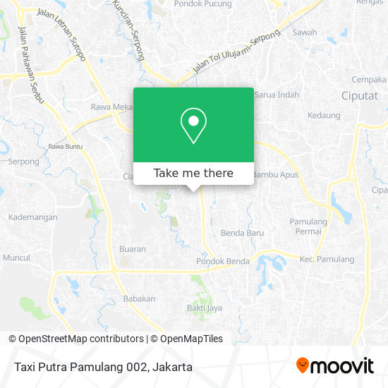 Taxi Putra Pamulang 002 map