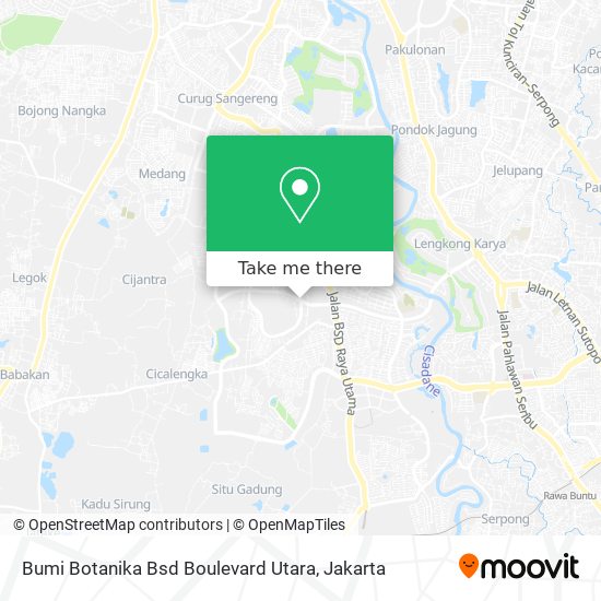 Bumi Botanika Bsd Boulevard Utara map