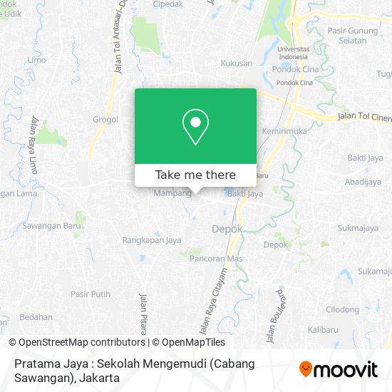 Pratama Jaya : Sekolah Mengemudi (Cabang Sawangan) map