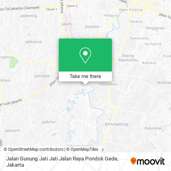 Jalan Gunung Jati Jati Jalan Raya Pondok Gede map