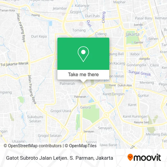 Gatot Subroto Jalan Letjen. S. Parman map