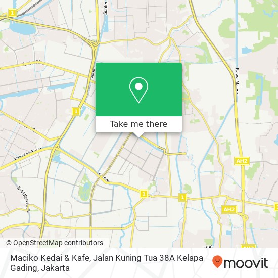 Maciko Kedai & Kafe, Jalan Kuning Tua 38A Kelapa Gading map