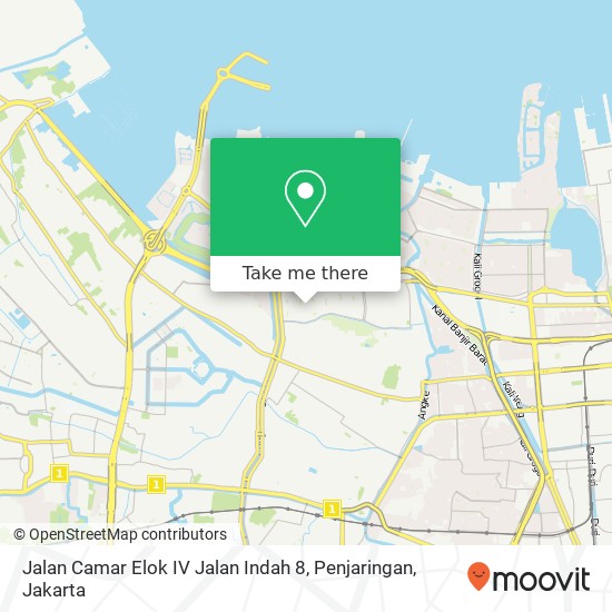 Jalan Camar Elok IV Jalan Indah 8, Penjaringan map