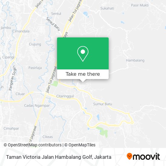 Taman Victoria Jalan Hambalang Golf map