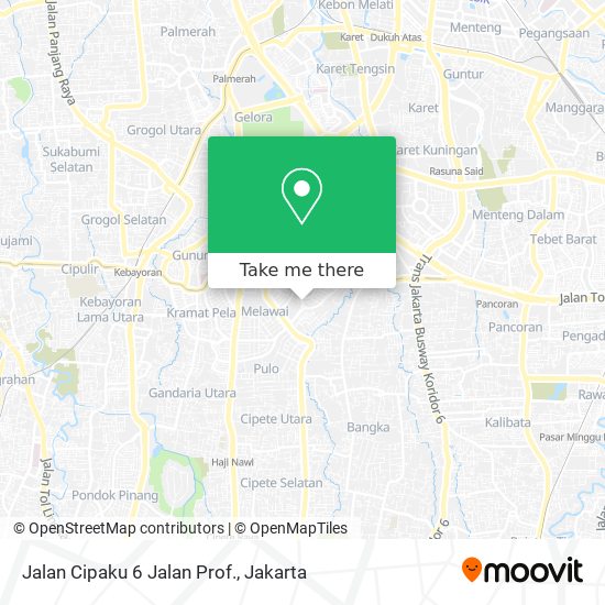 Jalan Cipaku 6 Jalan Prof. map