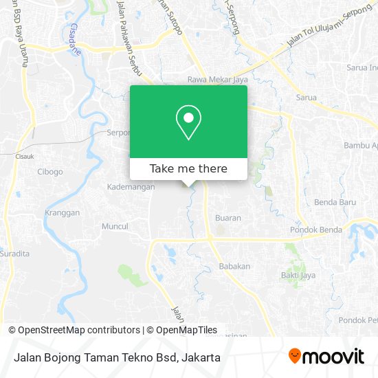 Jalan Bojong Taman Tekno Bsd map