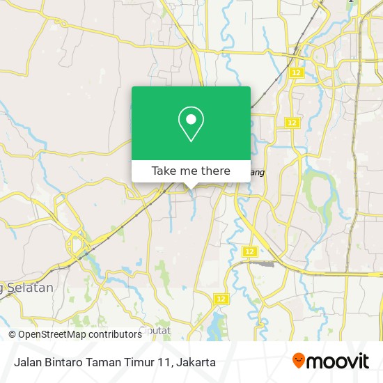 Jalan Bintaro Taman Timur 11 map