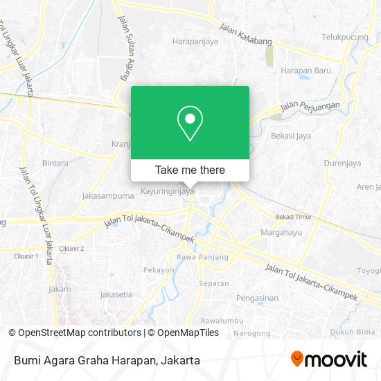 Bumi Agara Graha Harapan map