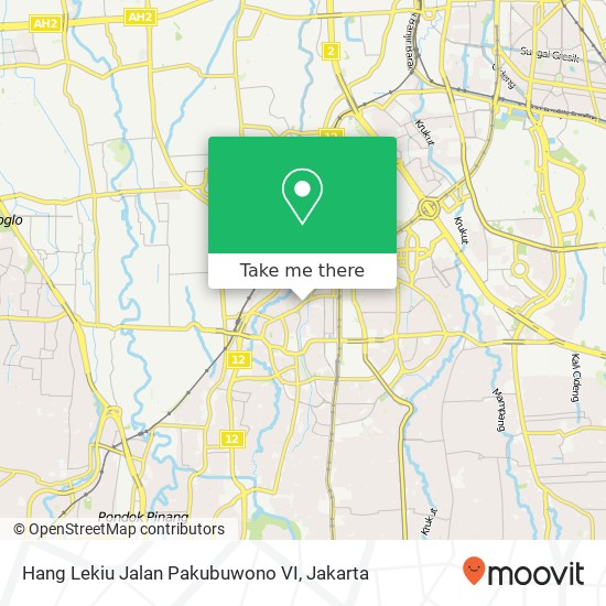 Hang Lekiu Jalan Pakubuwono VI map