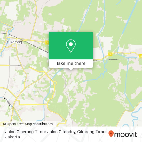 Jalan Ciherang Timur Jalan Citanduy, Cikarang Timur map