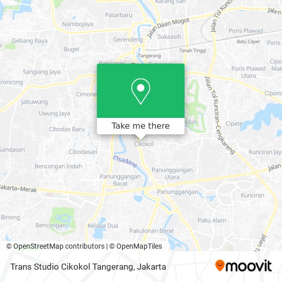 Trans Studio Cikokol Tangerang map