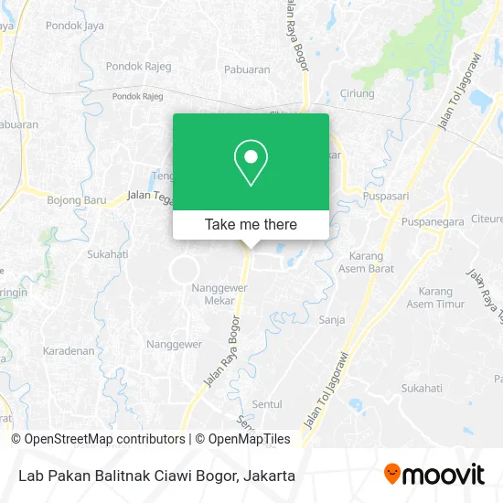 Lab Pakan Balitnak Ciawi Bogor map