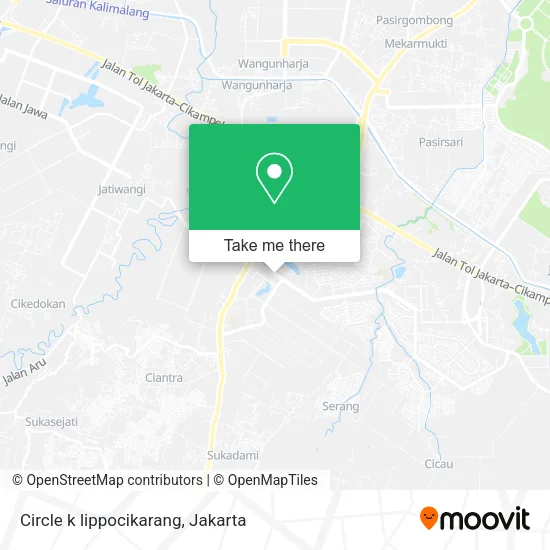 Circle k lippocikarang map