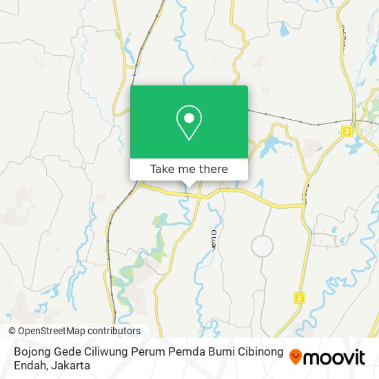 Bojong Gede Ciliwung Perum Pemda Bumi Cibinong Endah map