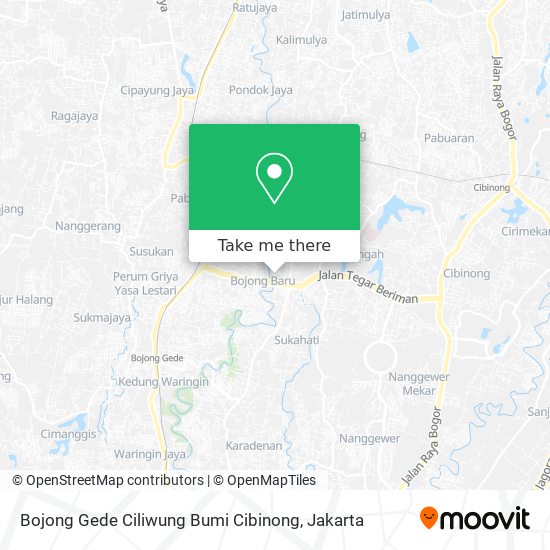 Bojong Gede Ciliwung Bumi Cibinong map