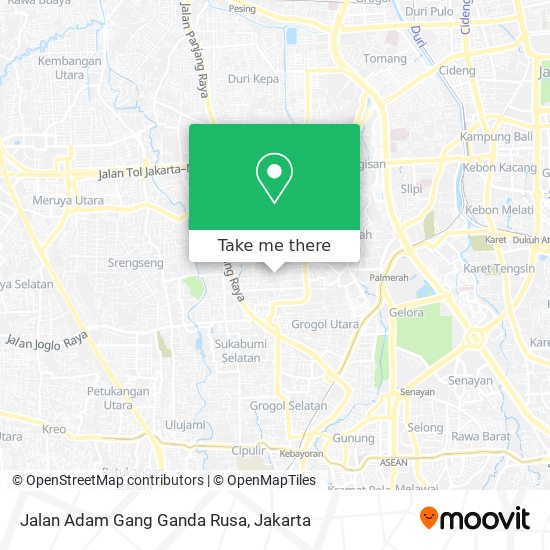 Jalan Adam Gang Ganda Rusa map