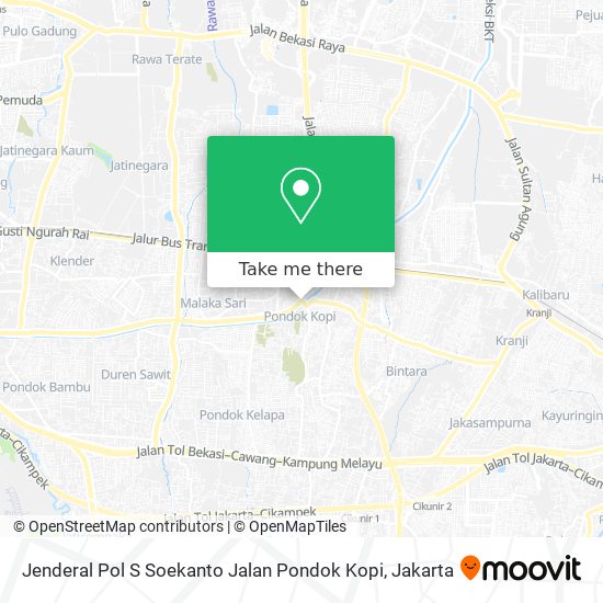 Jenderal Pol S Soekanto Jalan Pondok Kopi map