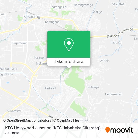 KFC Hollywood Junction (KFC Jababeka Cikarang) map
