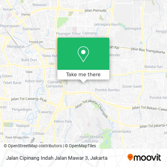 Jalan Cipinang Indah Jalan Mawar 3 map