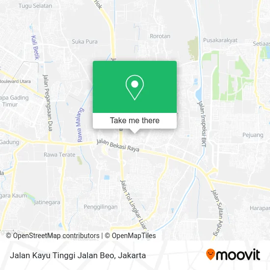 Jalan Kayu Tinggi Jalan Beo map