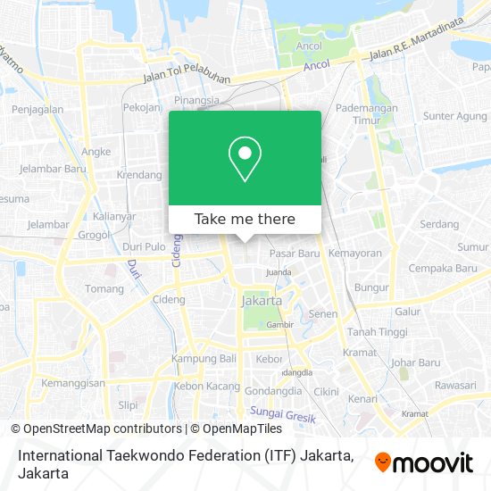 International Taekwondo Federation (ITF) Jakarta map