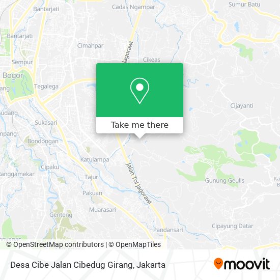 Desa Cibe Jalan Cibedug Girang map