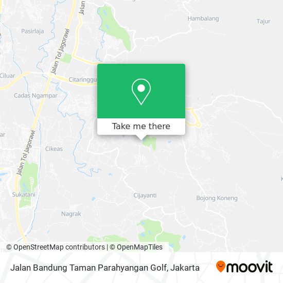 Jalan Bandung Taman Parahyangan Golf map