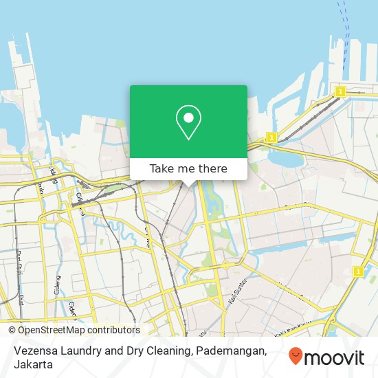 Vezensa Laundry and Dry Cleaning, Pademangan map