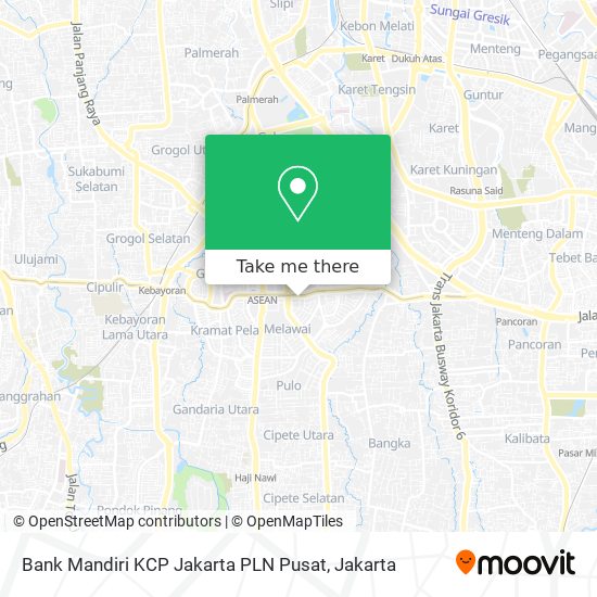 Bank Mandiri KCP Jakarta PLN Pusat map