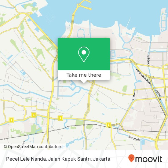 Pecel Lele Nanda, Jalan Kapuk Santri map