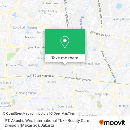 PT. Akasha Wira International Tbk - Beauty Care Division (Makarizo) map