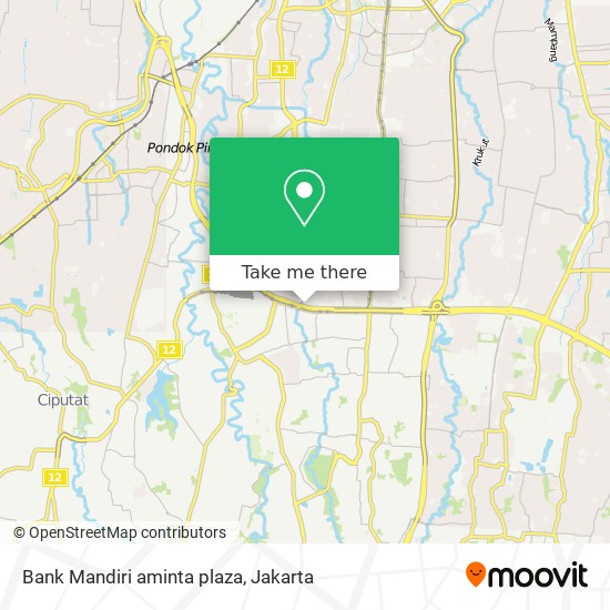 Bank Mandiri  aminta plaza map