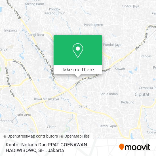 Kantor Notaris Dan PPAT GOENAWAN HADIWIBOWO, SH. map