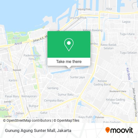 Gunung Agung Sunter Mall map