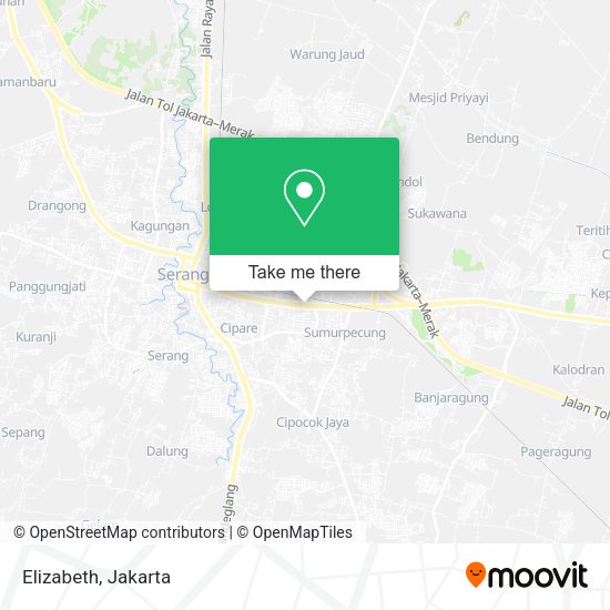 Elizabeth, Jalan Jend a Yani Serang map