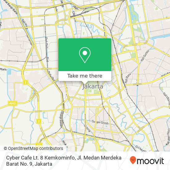Cyber Cafe Lt. 8 Kemkominfo, Jl. Medan Merdeka Barat No. 9 map