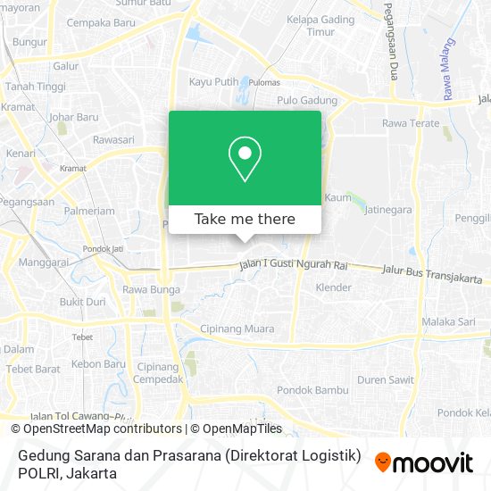 Gedung Sarana dan Prasarana (Direktorat Logistik) POLRI map