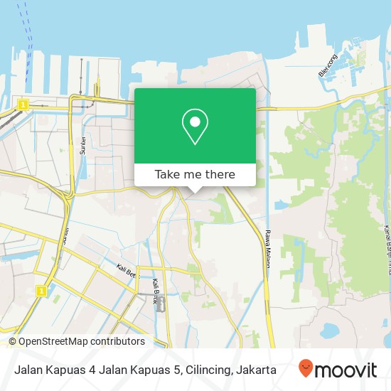 Jalan Kapuas 4 Jalan Kapuas 5, Cilincing map