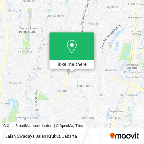 Jalan Swadaya Jalan Krukut map