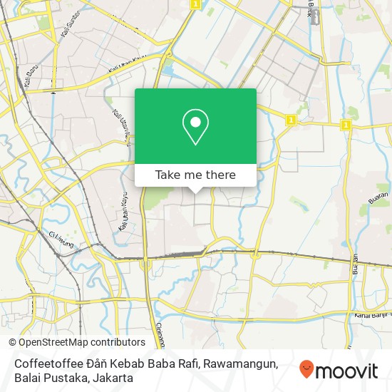 Coffeetoffee Đåň Kebab Baba Rafi, Rawamangun, Balai Pustaka map