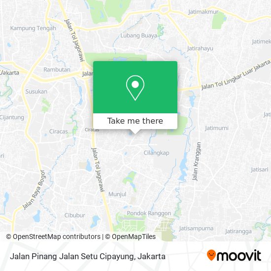 Jalan Pinang Jalan Setu Cipayung map