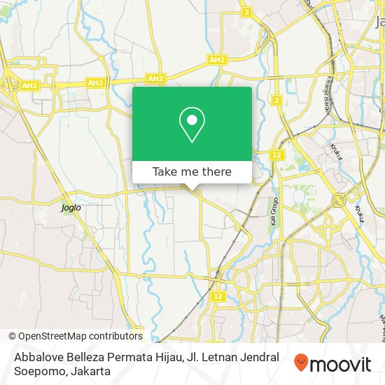 Abbalove Belleza Permata Hijau, Jl. Letnan Jendral Soepomo map