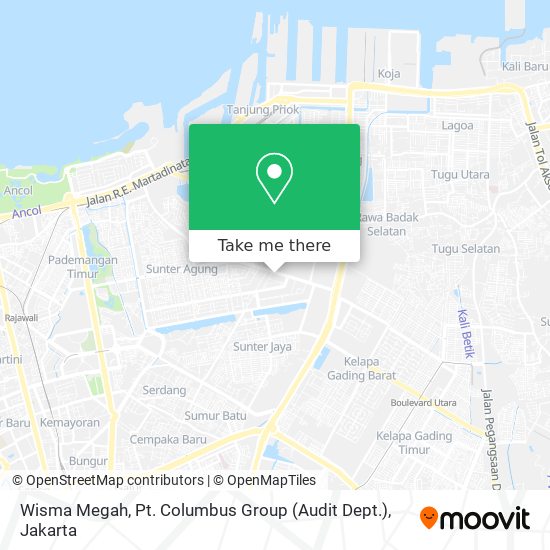 Wisma Megah, Pt. Columbus Group (Audit Dept.) map
