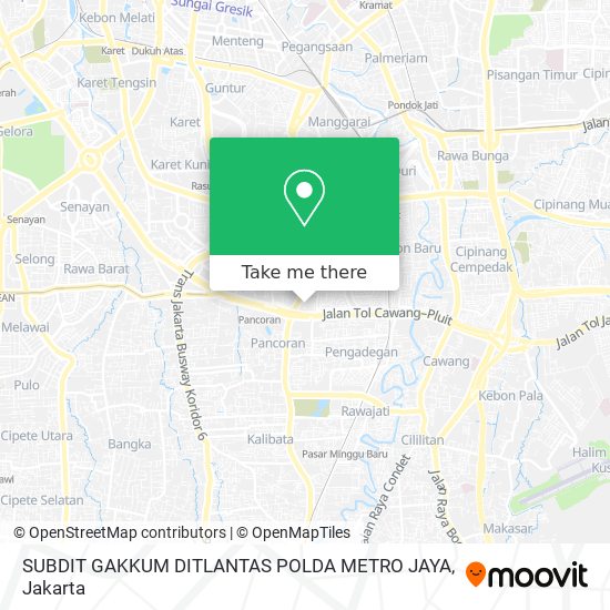 SUBDIT GAKKUM DITLANTAS POLDA METRO JAYA map